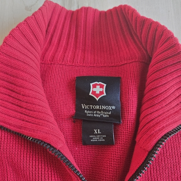 🇨🇭Victorinox Bold Red Lightweight Jacket/Zip up Sweater - Picture 5 of 10